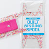 Quilt Binding Spool - Pink Glitter Hearts