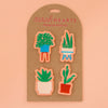 Houseplant Embroidered Peel & Stick or Sew On Patches - 4 Pack