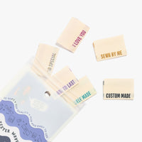 Kylie and the Machine (KATM) - Woven Sew-In Labels - Metallic Side Seam in Cream (pack of 6)