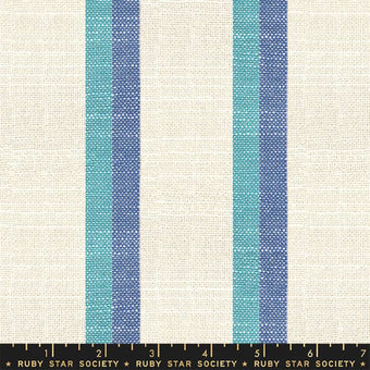 Apron Stripe 16" Toweling in Blue
