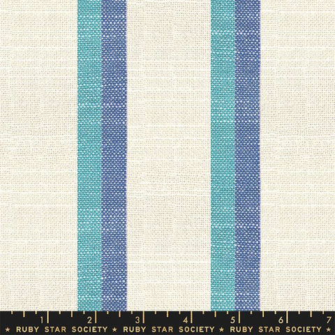 Apron Stripe 16" Toweling in Blue