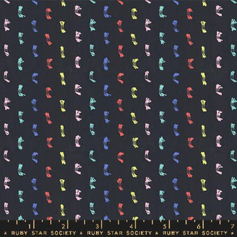 Ruby Star Society - Ooh Lucky Lucky Warp & Weft Wovens Collection - Flicker in Soft Black