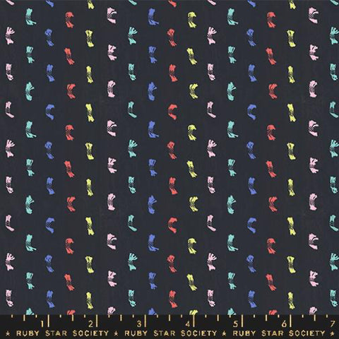 Ruby Star Society - Ooh Lucky Lucky Warp & Weft Wovens Collection - Flicker in Soft Black