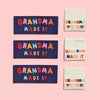 Woven Sew-In Labels - KATM - Grandma Made It / Grandma Loves You! (pack of 6)
