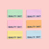 Woven Sew-In Labels - KATM - Quality Shit in Pastel (pack of 6)