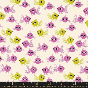 Ruby Star Society - Animal Animal Collection - Goldfish in Heliotrope - Quilting Cotton Fabric