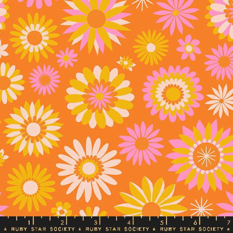 Ruby Star Society - Carousel Collection - Kaleidoscope in Orange - Quilting Cotton Fabric