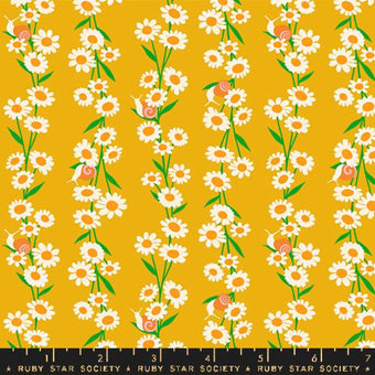 Ruby Star Society - Carousel Collection - Daisy Chain in Goldenrod - Quilting Cotton Fabric