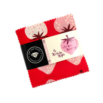 Ruby Star Society - Strawberry Collection - 42 piece 2.5" x 2.5" Mini Square Charm Pack - Quilting Cotton Fabric
