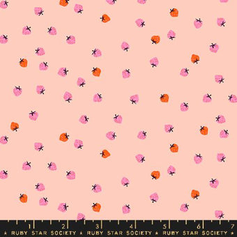 Ruby Star Society - Strawberry Collection - Mini Berry in Pale Peach - quilting cotton sewing fabric