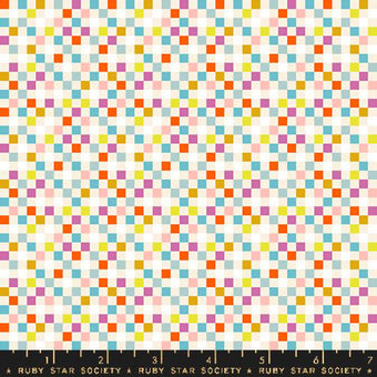 Ruby Star Society - Washi Plus Collection - Checkmate in Natural - Quilting Cotton Fabric