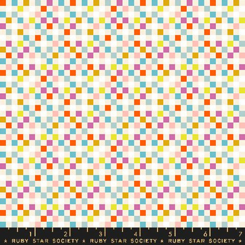 Ruby Star Society - Washi Plus Collection - Checkmate in Natural - Quilting Cotton Fabric