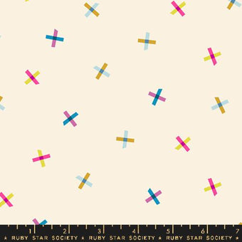 Ruby Star Society - Washi Plus Collection - Plus Points in Natural - Quilting Cotton Fabric