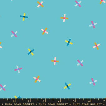 Ruby Star Society - Washi Plus Collection - Plus Points in Turquoise - Quilting Cotton Fabric
