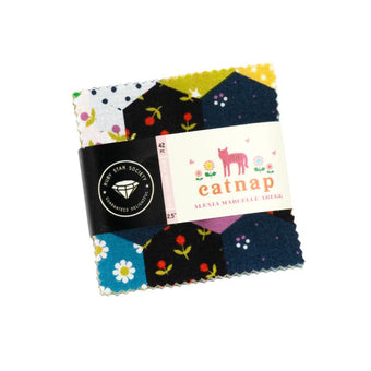 Ruby Star Society - Catnap Collection - 42 piece 2.5" x 2.5" Mini Square Charm Pack