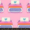 Ruby Star Society - Best Day Ever Collection - Typewriters in Posy - quilting cotton sewing fabric