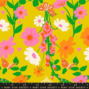 Ruby Star Society - Best Day Ever Collection - Foxgloves in Golden Hour - quilting cotton sewing fabric
