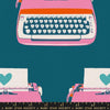 Typewriters CANVAS in Teal