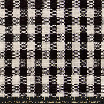 Ruby Star Society - Sunshine Toweling Collection - Small Checker 16" Toweling in Black