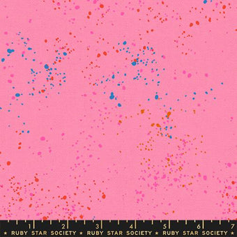 Ruby Star Society - Speckled CANVAS in Flamingo - cotton linen blend canvas sewing fabric