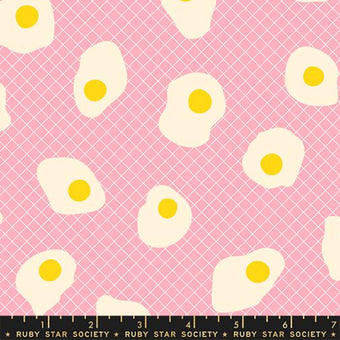 Ruby Star Society - Egg and Friends Collection - Fried Eggs in Posy - quilting cotton sewing fabric