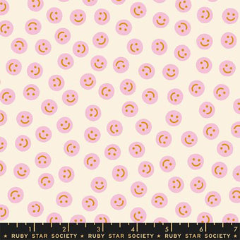 Ruby Star Society - Egg and Friends Collection - Smiley in Natural - quilting cotton sewing fabric