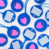 Strawberry Luggage Tag in Pink / Blue