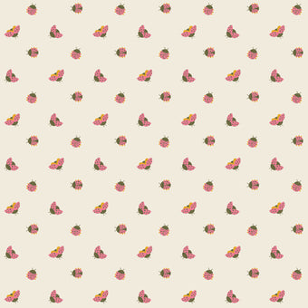 Figo Fabrics - Joyful June Collection by Sarah Hearts - Ladybugs in Cream - Quilting Cotton Fabric