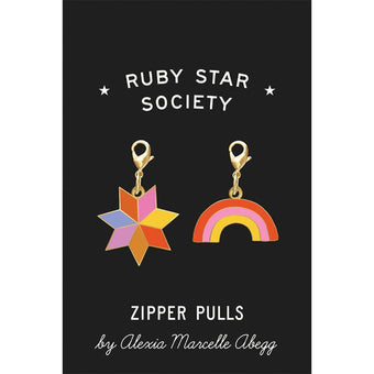 Ruby Star Society - Alexia Zipper Pulls - Star and Rainbow (set of 2)