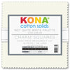 Kona Cotton Not Quite White Palette 42 piece 5" x 5" Square Charm Pack