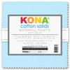Robert Kaufman - Kona Cotton Waterfall Palette 42 piece 5" x 5" Square Charm Pack - quilting cotton sewing fabric