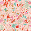 Art Gallery Fabrics - Christmas in Color Collection - Decked & Dazzled in Blush - quilting cotton sewing fabric