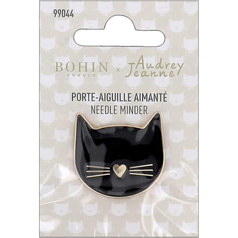 Black Cat Enamel Magnetic Needle Minder