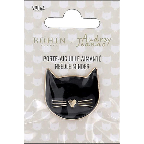 Black Cat Enamel Magnetic Needle Minder