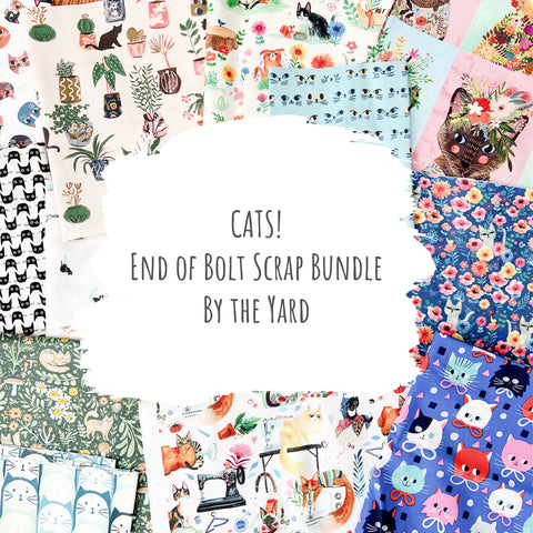 Cats! - Cotton End of Bolt Scrap Bundle (By the Yard)