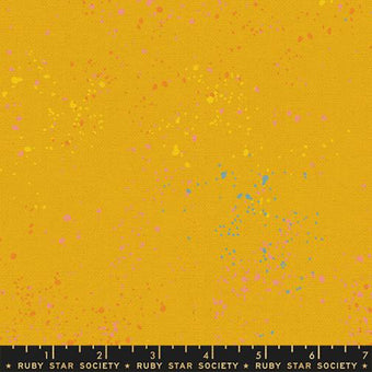 Ruby Star Society - Speckled CANVAS in Goldenrod - cotton linen blend canvas sewing fabric