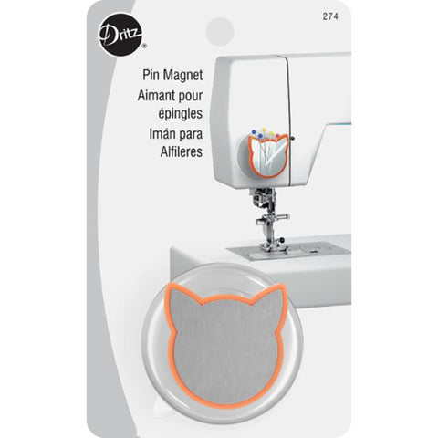 Cat Face Pin / Needle Magnet with Suction Cup Back