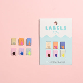 Kylie and the Machine (KATM) - Woven Sew-In Labels - Middle Finger Mini Hands (pack of 6)
