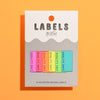 Woven Sew-In Labels - KATM - Quality Shit Neon (pack of 6)