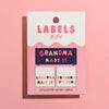 Woven Sew-In Labels - KATM - Grandma Made It / Grandma Loves You! (pack of 6)