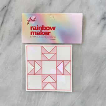 Feral Notions - Quilt Block Rainbow Maker Window Cling Sticker