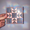 Quilt Block Rainbow Maker Window Cling Sticker