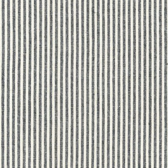 Essex Yarn Dyed Classic 1/8" Stripe (cotton / linen) in Black