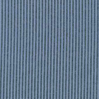 Robert Kaufman - Essex Yarn Dyed Classic 1/8" Stripe (cotton / linen) in Denim - cotton linen blend sewing fabric