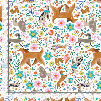 Dear Stella - Ruff Day Collection - Ruff Day in White - Quilting Cotton Fabric