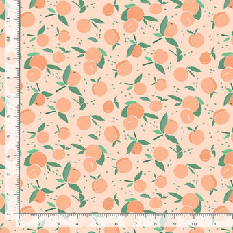 Dear Stella - Pineapple Crush Collection - Life's A Peach in Coral - Quilting Cotton Fabric