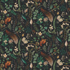 Dear Stella - Moth to a Flame Collection - Nocturnal Bloom in Midnight - quilting cotton sewing fabric