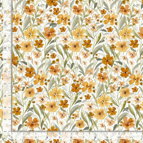 Dear Stella - Willow Collection by Clara Jean - Amber Blossoms in Multi quilting cotton