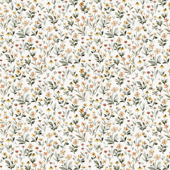 Dear Stella - Fall in Love Collection - Flower Power in Cream - quilting cotton sewing fabric