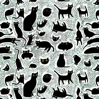 Dear Stella - Catwalk Collection - Cattitude in Multi - quilting cotton sewing fabric